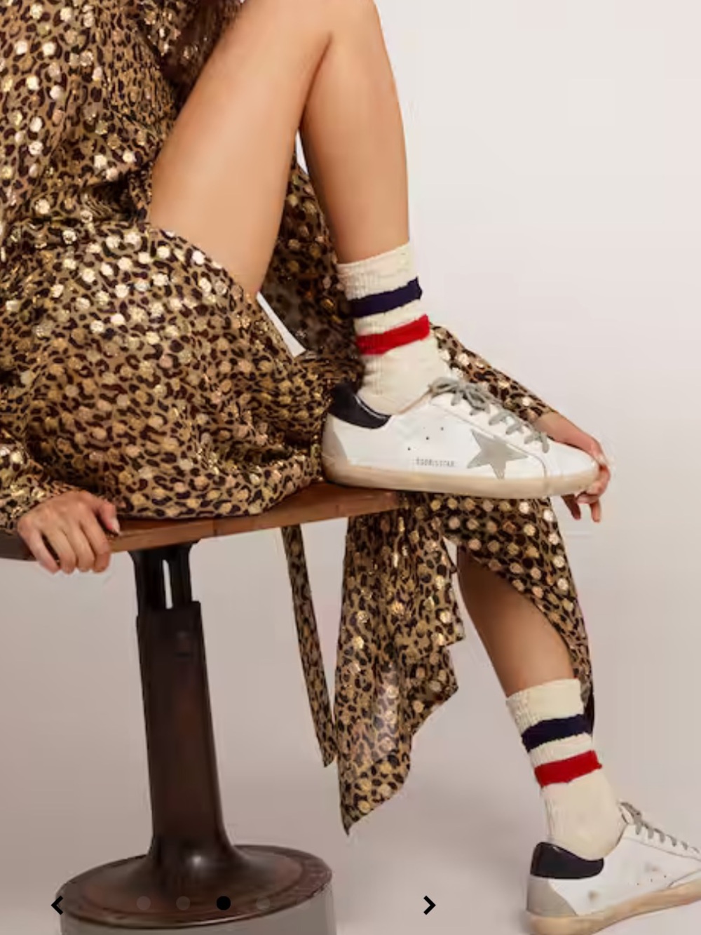 Golden goose Women's Super-Star with suede star and blue heel tab - Picture 2 of 6